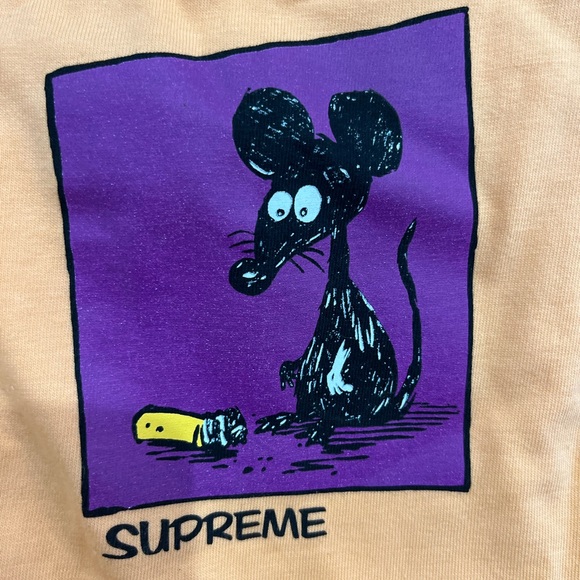 NWOT SUPREME Mouse & Cheese T-Shirt - Picture 3 of 6